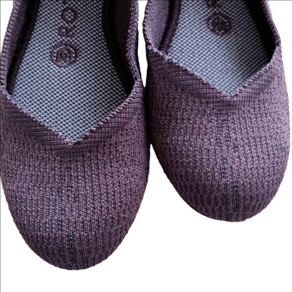 Rothy's Truffle Python Round Toe Flat Shoes Ballet Washable Knit Comfort Retired - Picture 6 of 7